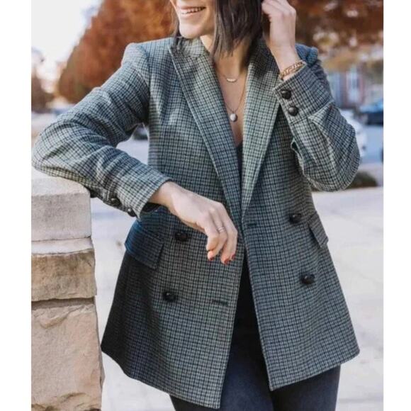 Veronica Beard Pyle Dickey Wool Blend Jacket Size 14 - Picture 4 of 15